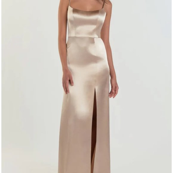 Jenny Yoo Whipped Apricot Bridesmaid Dress - Picture 2 of 8